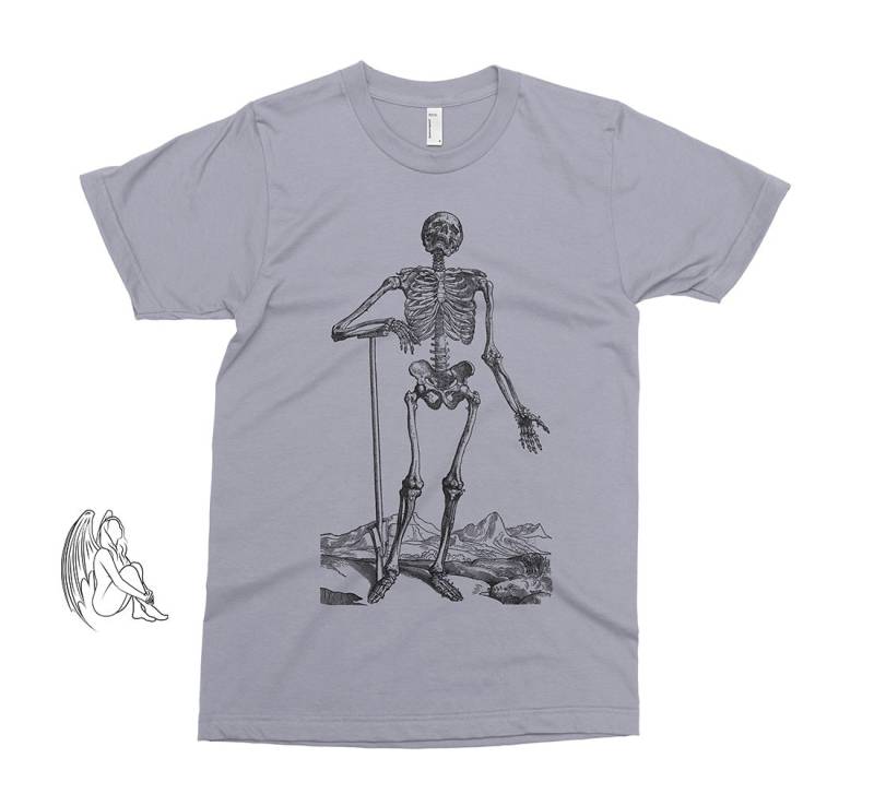 Skelett 2 - Andreas Vesalius T-Shirt, Schädel, Medizin, Gravur, Anatomie, 16 von PixieApparelShop