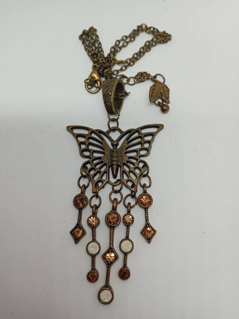 Bronze Bernstein/Perlen Schmetterling Bronze Bernstein/Perlen Schmetterling von PixieEmCrafts