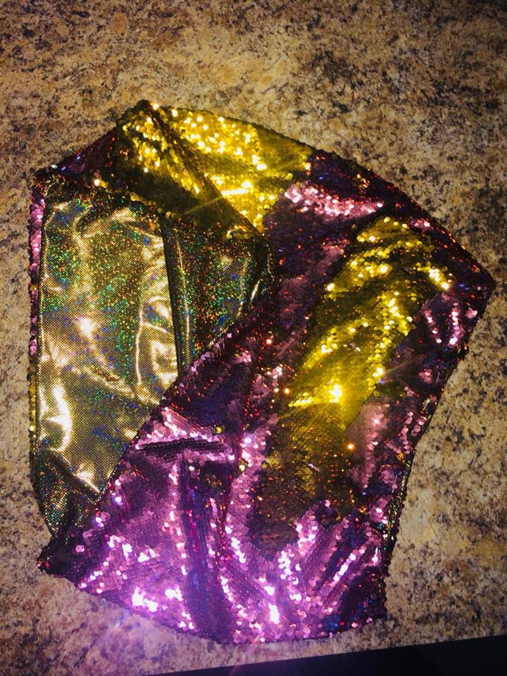 Discohoodie/Ravewear Festivalwear Funkelt Flip Pailletten Hoodie von PixieFairyDesigns