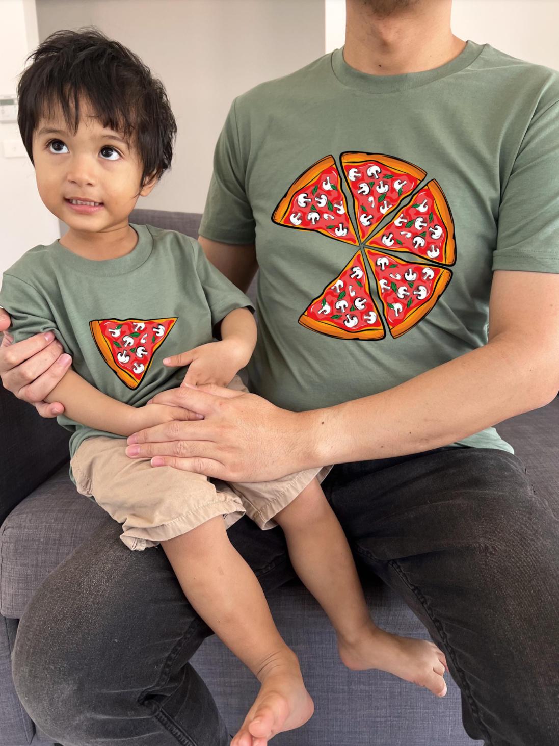 Passendes Pizzastück Für Papa Und Kinder Shirt, Pizza Shirt Zum Vatertag, Papa, Geschenk Bestseller Vater Sohn von PixieandElfBoutique