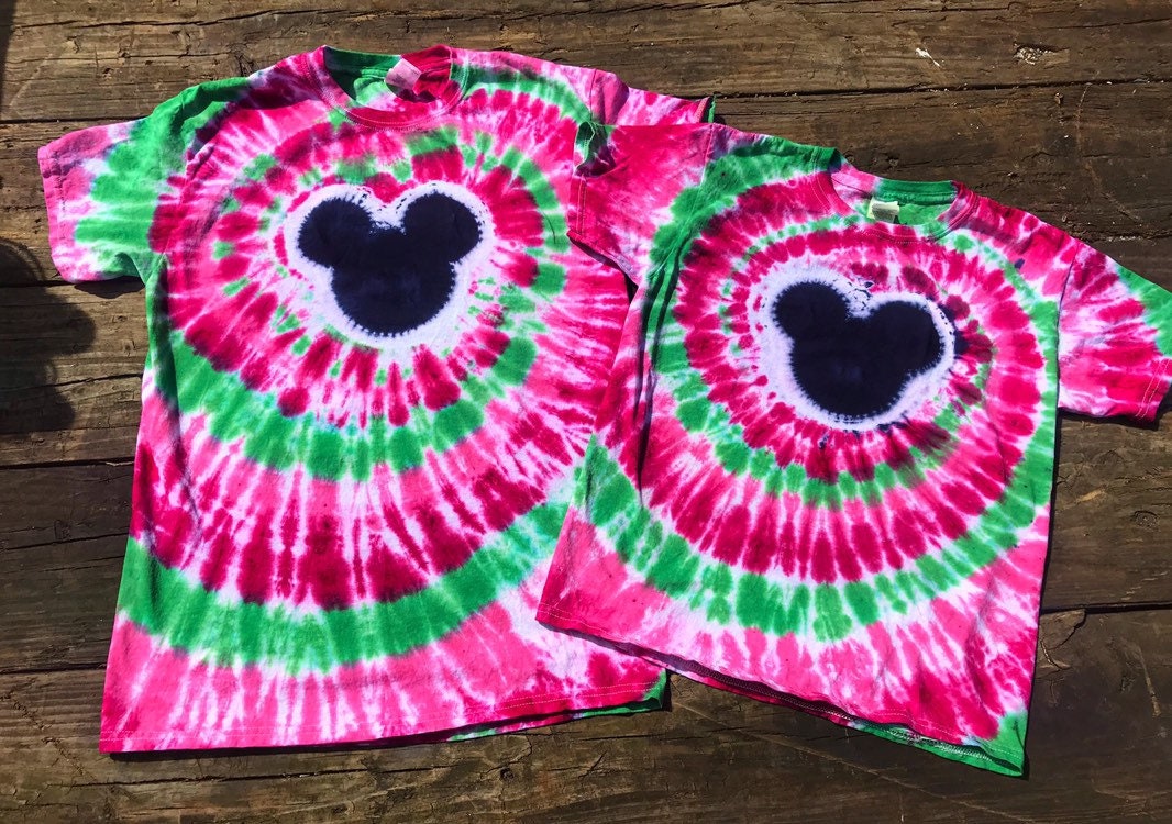 Frühling, Sommer Farben //Erwachsene// Kinder// Tie Dye T-Shirts - Maus, Bär, Spiralen von Pixiecrafts