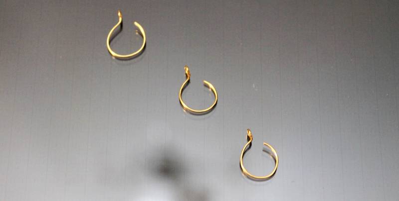 Gefälschte Nase Ring, Faux Gefälschte Lippenring, Ring. Sterling Silber. Gold Rose, Custom, Boho Festival, Körperschmuck, Frau von PixiemoonStudio