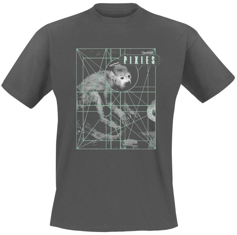 Pixies Monkey Grid T-Shirt charcoal in S Pixies Monkey Grid T-Shirt charcoal in S von Pixies