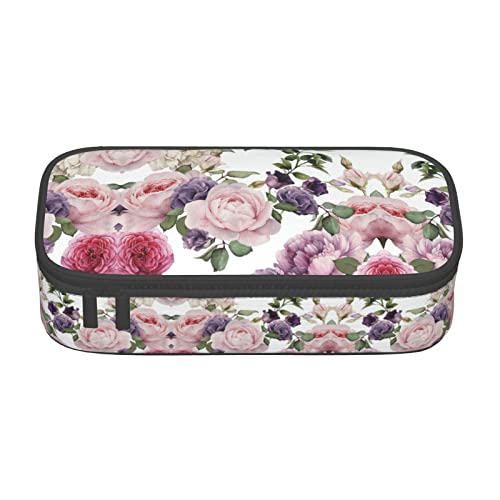 Federmäppchen mit großem Fassungsvermögen und mehrfachem Ideal für Schule und Reisen, perfekt für Schreibwaren Fische, rose, Einheitsgröße, Taschen-Organizer von Pixole