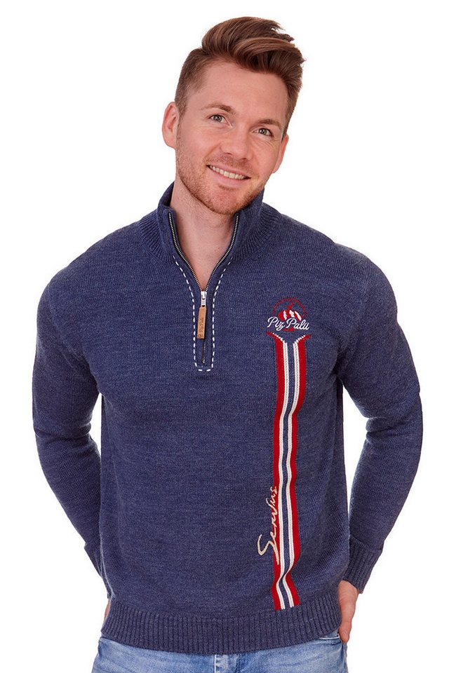 Piz Palü Strickpullover Strickpullover Herren - UTTING - anthrazit, denim von Piz Palü