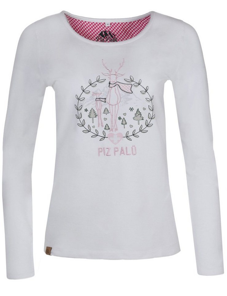 Piz Palü T-Shirt Piz Palü Damen Langarmshirt 'Gerach' mit Hirsch S von Piz Palü