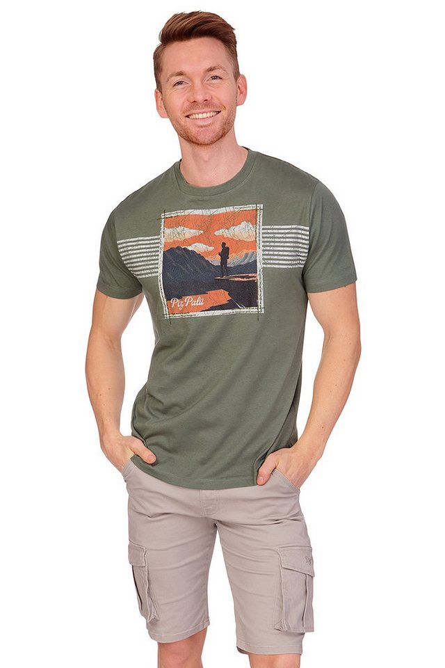 Piz Palü Trachtenjeans Jeans Bermuda Herren - WALLGAU - felsgrau, yeti von Piz Palü