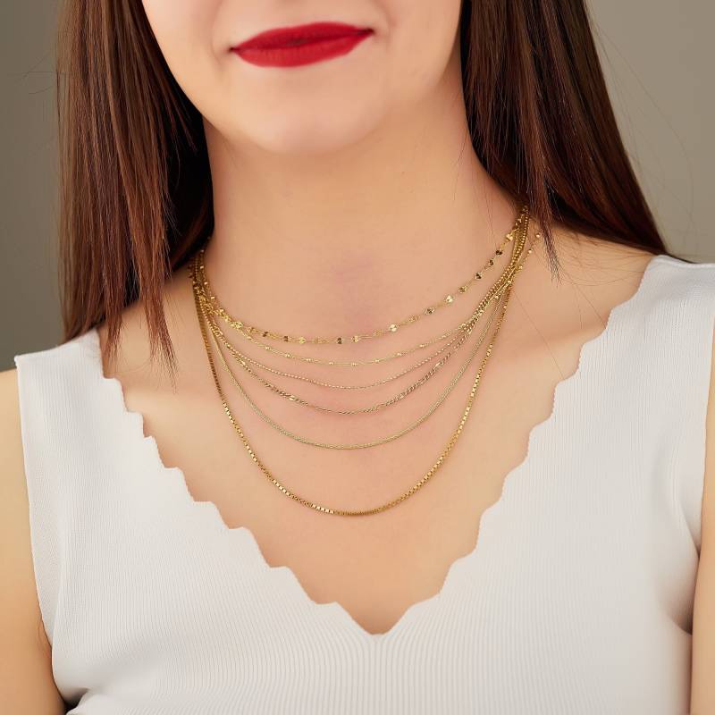 sterling Silber Kette Box, Figaro, Spiga, Perle, Anker von PizumiLondon