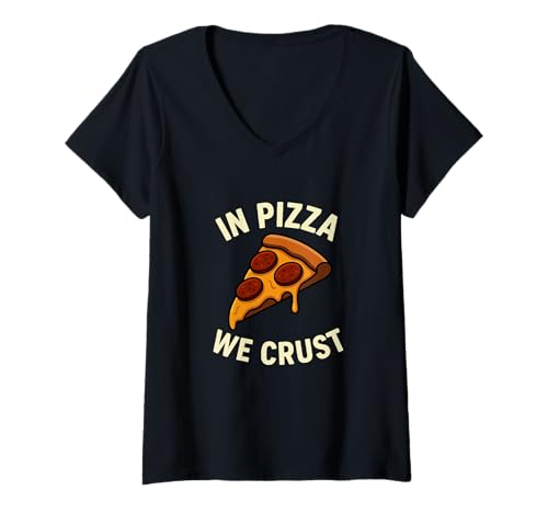 Damen Lustiges Pizza-Liebhaber-Design T-Shirt mit V-Ausschnitt Damen Lustiges Pizza-Liebhaber-Design T-Shirt mit V-Ausschnitt von Pizza Humor Foodie Apparel Longtail Tees