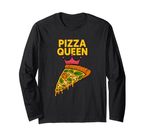 Pizza Queen, für Frauen, Mädchen, die Pizza lieben Langarmshirt von Pizza Lover Designs