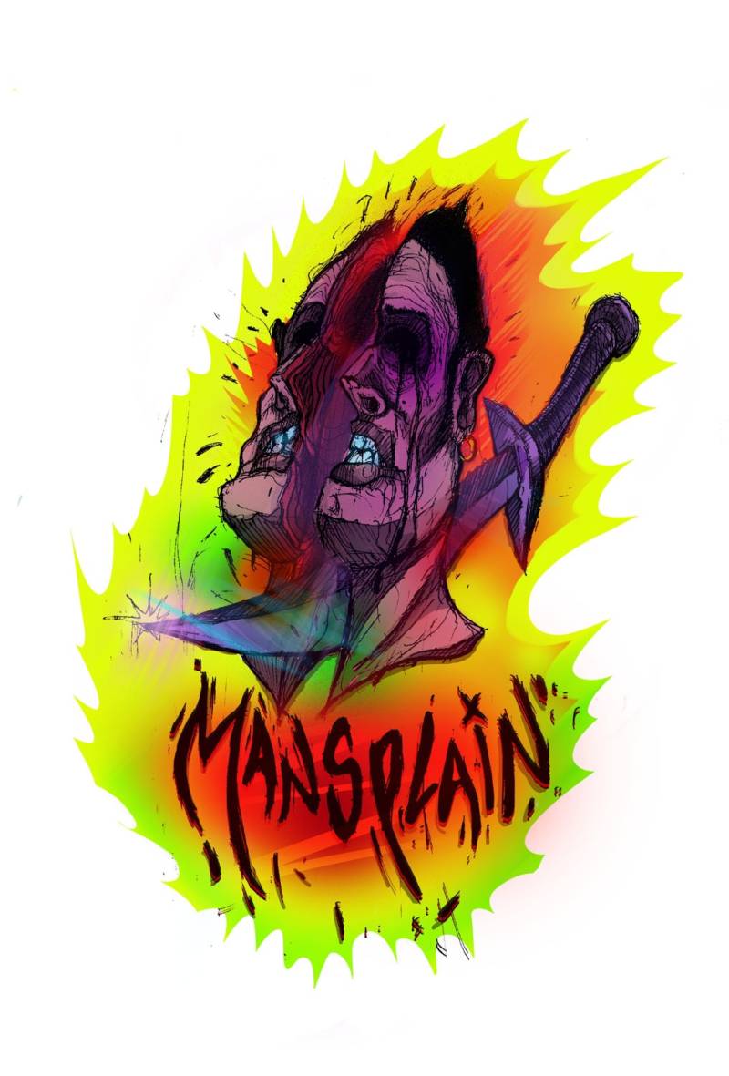 Pizza Pentagramm Mansplain T-Shirt Pizza Pentagramm Mansplain T-Shirt von PizzaPentagram