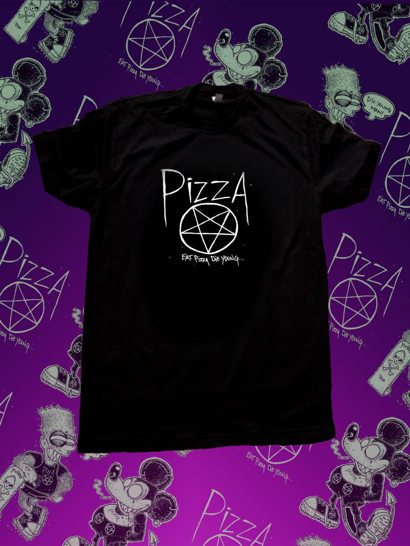 Pizza Pentagramm T-Shirt "Eat Die Young" Pizza Pentagramm T-Shirt "Eat Die Young" von PizzaPentagram