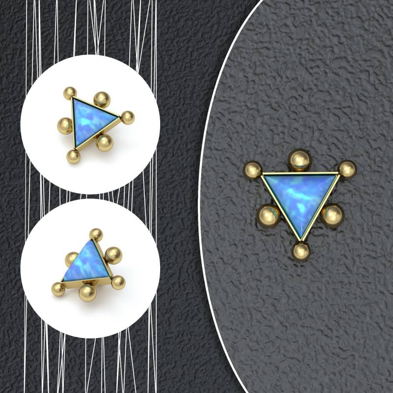 Chirurgenstahl Dermal Top Opal, Piercing, Microdermal Innengewinde, Dermals von PjCreationsStudio