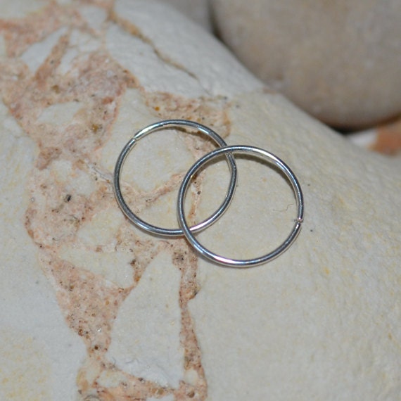 Silberner Nasenring-Reifen // Nasenring - Nasenpiercing 24 G Hahnenohrring Knorpel-Reifen Helix-Ohrring Tragus-Schmuck Conch-Ohrring von PjCreationsStudio