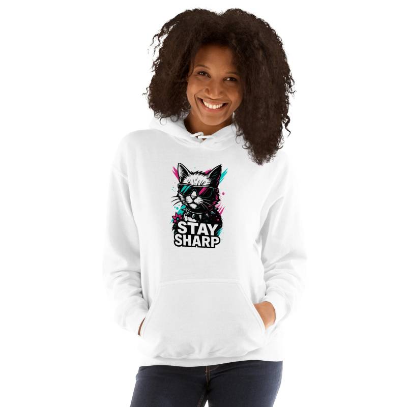 stay Sharp Punk Cat Unisex-Kapuzenpullover stay Sharp Punk Cat Unisex-Kapuzenpullover von Pjamagold
