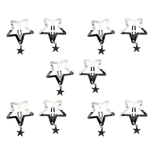 5 Paare/Set Metallic Glänzende Stern Haarnadel für Frauen Charm Haarspange Ästhetik Metallic Haarschmuck von Pjeghbvop