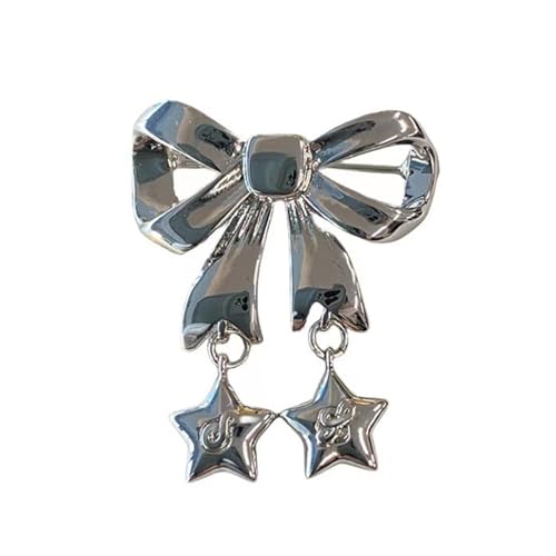 Brosche Mit Schleife Stern Anhänger Modische Pullover Anstecknadel Dekoratives Abzeichen Kleidungsnadel Schal Dekoration Anstecknadel Schmuck von Pjeghbvop
