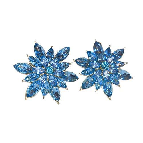 Elegante Strasssteine ​​Blumenohrringe Mehrschichtige Blumförmige Ohrstifte Accessoire Für Frauen Modische Accessoires Party Ohrringe von Pjeghbvop