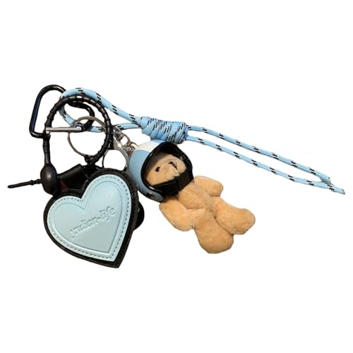 Fashion Keyring Leder Heart Plüschbeutel Anhänger Bear Bären Taschen Charme Rucksack Handtasche Dekore Für Tägliche Pendelzeiten Und Eventbeuteldekoration von Pjeghbvop
