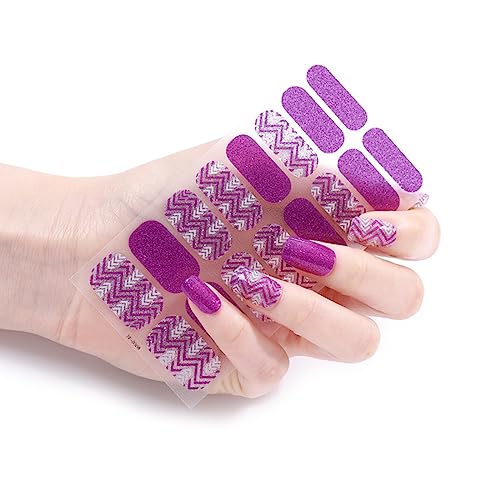 Nagellack Aufkleber Nagel Aufkleber Set Für Lampe Benötigen Volle Nagel Wraps Selbstklebende Maniküre Dekoration Nagel Streifen Sti von Pjeghbvop