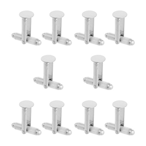 Piercing Herren-Manschettenknöpfe, silberfarben, 0,8 cm, 10 Stück Piercing Herren-Manschettenknöpfe, silberfarben, 0,8 cm, 10 Stück von Pjeghbvop