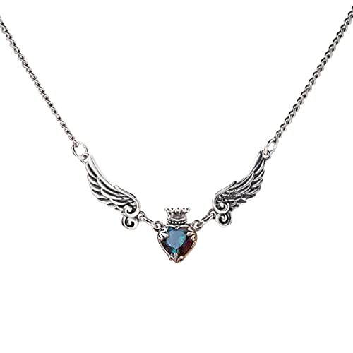 Pjeghbvop Anhänger Chokers Herz Kronen Engel Flügel Halsketten Lieben Halsketten Chokers Legierungsmaterial Party Schmuck Anhänger Halskette Für Frauen von Pjeghbvop