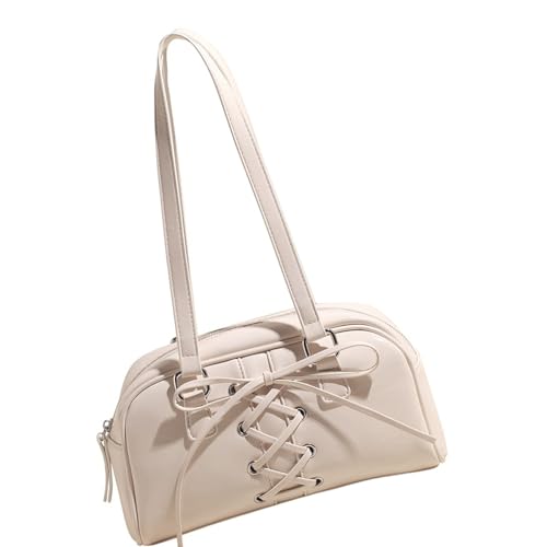 Pjeghbvop Anspruchsvolle Ballettstil Umhängetasche Mit Bögen Krawatten Dekoration PU Leder Underamr Taschen Für Mode Frauen PU Leder Satchel von Pjeghbvop