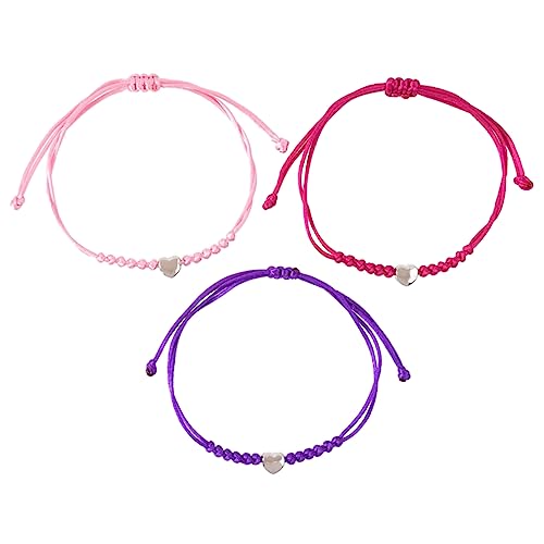 Pjeghbvop Back To School Saison Gewebte Multicolor Handseil Herz Mutter Tag Geschenk Für Mutter Tochter Und Enkelin Loves Armbänder Back To School Saison Handseil von Pjeghbvop