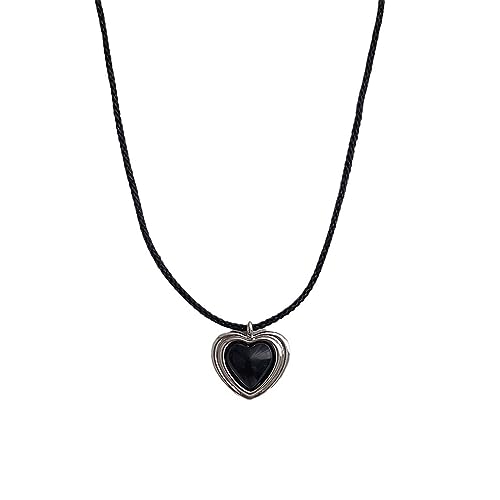 Pjeghbvop Einzigartige Auszug Herzkette Vielseitige Gotikstil Halskette Trendy Pendant Neckkette Für Partys & Studiofotos Ersatile Schlüsselbeinkettenzubehör von Pjeghbvop