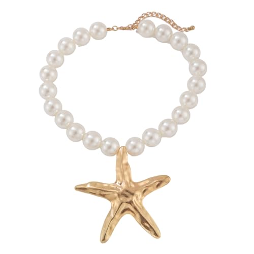 Pjeghbvop Elegante Imitation Perlen Halskette Seestar/Conch Charm Choker Frauen Mode Schmuck Meer Charme Halshain Accessoire Lässig Elegante Halskette Pjeghbvop Elegante Imitation Perlen Halskette Seestar/Conch Charm Choker Frauen Mode Schmuck Meer Charme Halshain Accessoire Lässig Elegante Halskette von Pjeghbvop