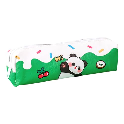 Pjeghbvop Federmäppchen mit Cartoon-Panda-Motiv, Reißverschluss, Stift-Organizer, Reise-Make-up-Tasche für Studenten, Frauen, Büro, Schule, Reisen, großes Fassungsvermögen, Dessert-Panda von Pjeghbvop