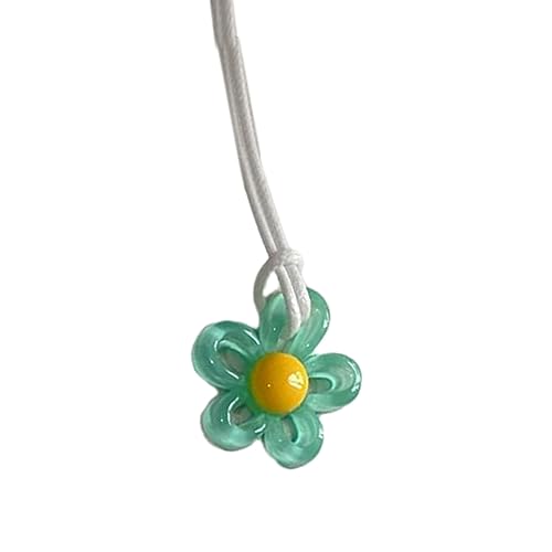 Pjeghbvop Halskette mit Blumen-Anhänger aus Kunstharz, mehrfarbig, für modische Frauen von Pjeghbvop