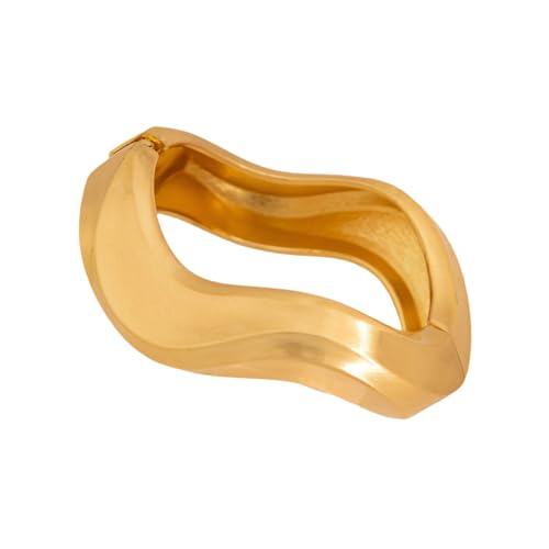 Pjeghbvop Hip Hop Unregelmäßige Armreifen Punk Weitmanschuppen Geometrische Armbänder Party Schmucklegierung Textur Für Frauen Und Männer Mattes Metallarmband Vorhanden von Pjeghbvop