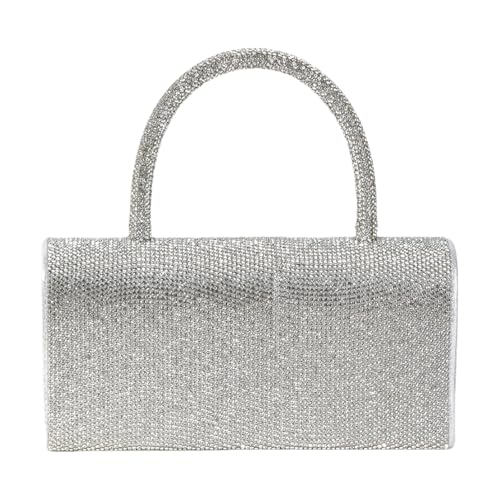 Pjeghbvop Mode Rassonstones Abendtasche Mit Kette Für Frauen Glitzernde Party Schulterbodus Crossbody Taschen Handtasche Frosted Glitter Geldbeutel von Pjeghbvop