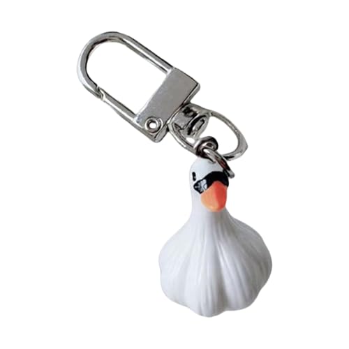 Pjeghbvop Neuheit Knoblauchschlüsselhalter Wasserdichtes Schlüssel Schmücken Ente Keychain Stylish Holder Für Modische Erwachsene Modeaccessoire von Pjeghbvop