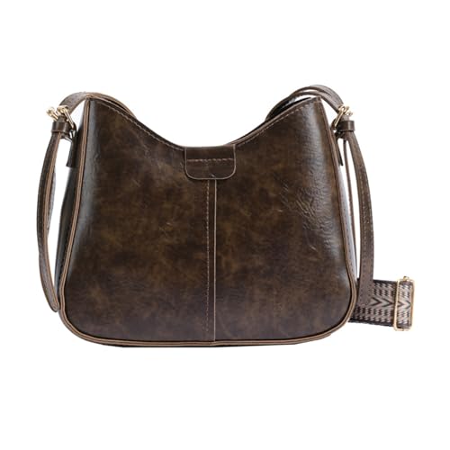 Pjeghbvop Umhängetasche aus PU-Leder für Damen, bequeme Schultertasche mit verstellbarem breitem Riemen, lässige Einkaufstasche, Damentasche, coffee, One Size Pjeghbvop Umhängetasche aus PU-Leder für Damen, bequeme Schultertasche mit verstellbarem breitem Riemen, lässige Einkaufstasche, Damentasche, coffee, One Size von Pjeghbvop
