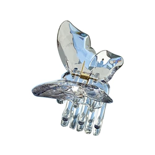 Schöne Haarklammer, transparent, Schmetterlingsform, Haarspange für Damen, Camping, seitliche Zöpfe, zarte Haarklammer für Mädchen von Pjeghbvop