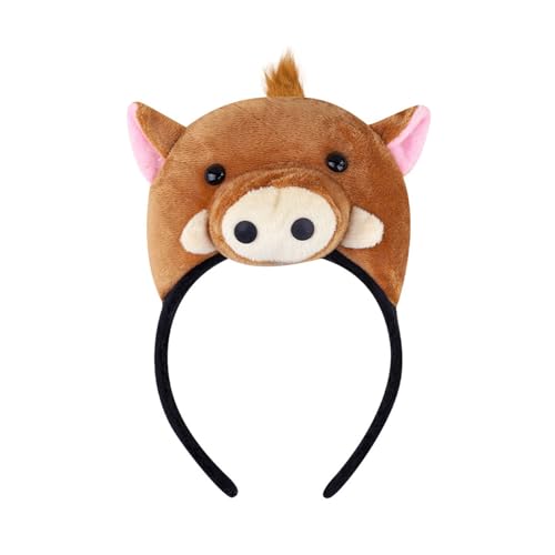 Schweineohren-Haarband, Foto-Requisiten, pelziger Haarreif, Stirnband, Party-Kopfschmuck, lustige Stirnbänder für Musik-Festivals von Pjeghbvop