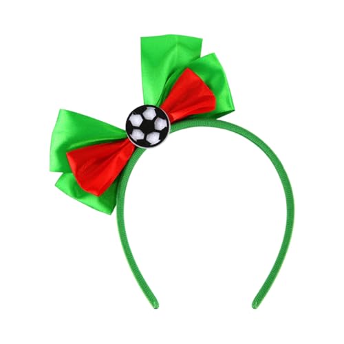 Stirnbänder für Sportveranstaltungen, bunt, Fußball, Schleife, Stirnband, Cheerleading-Haarband, Cheerleading-Haarband, zum Anfeuern von Fotos, Kopfschmuck von Pjeghbvop
