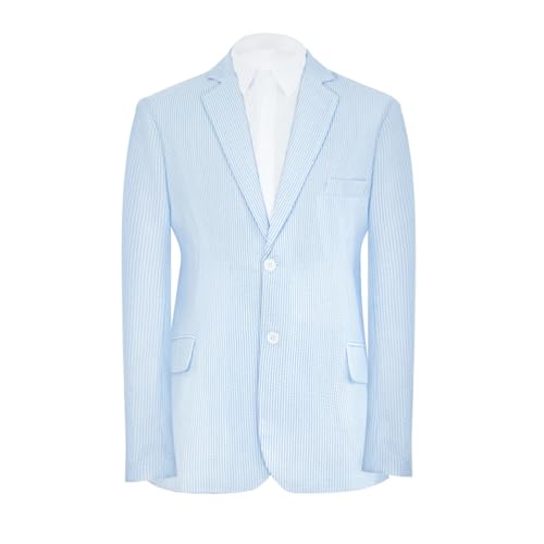 Pkrboro Herren Dünne Nadelstreifen Anzug Jacke Zwei Knöpfe Blazer für formelle Hochzeit von Pkrboro