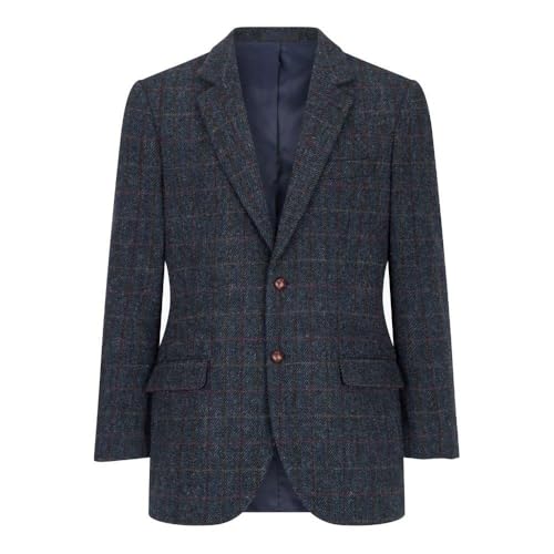 Pkrboro Herren Karierte Herringbone Blazer Zwei Knöpfe Anzug Jacke Mantel Arbeit Casual Täglich von Pkrboro