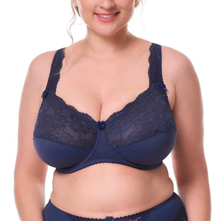 Plaisir Beate Plain Elegance BH mit Bügel, Blau, Größe: 85E, Damen von Plaisir