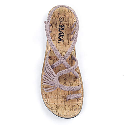 Plaka Damen Gummi Flache Sommer Sandalen, Brazilian Sand, 41 EU Plaka Damen Gummi Flache Sommer Sandalen, Brazilian Sand, 41 EU von Plaka