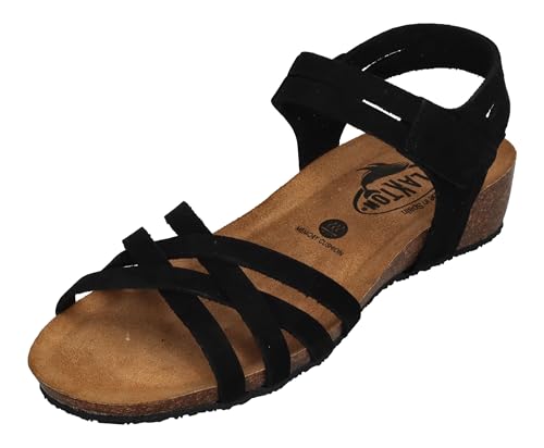 Plakton Damen - Sandalen NORMANDIE 776098 - nobuck 2 negro, Größe:39 EU von Plakton