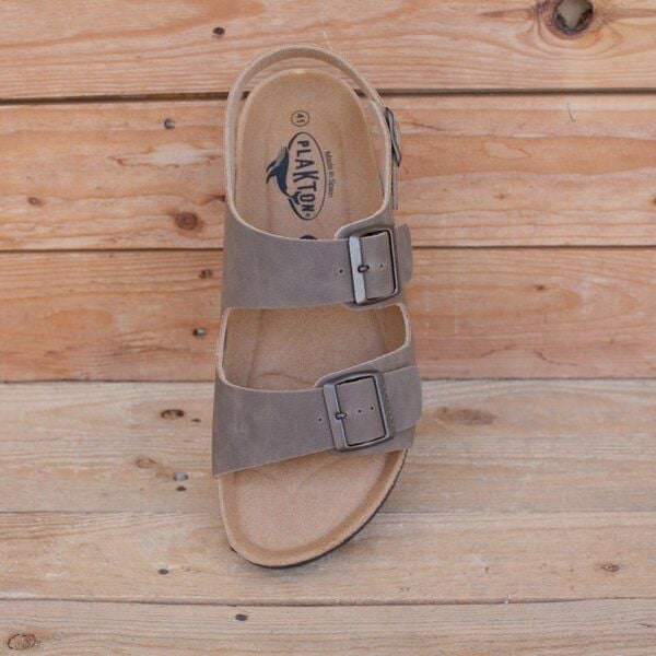 Plakton Vegane Männer Riemensandale BAKU mit 3 einstellbaren Schnallen von Plakton