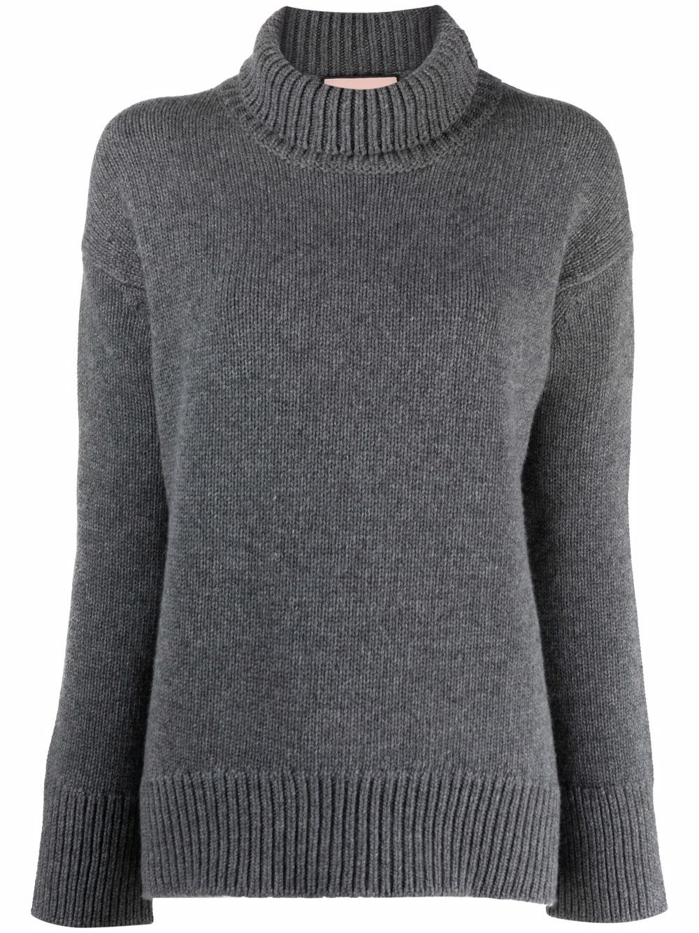 Plan C Pullover mit gerippten Bündchen - Grau von Plan C