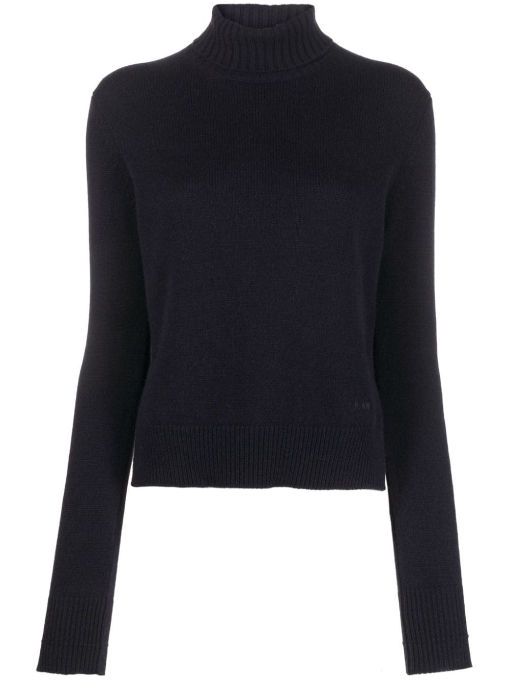 Plan C Kaschmirpullover mit Rollkragen - Blau von Plan C