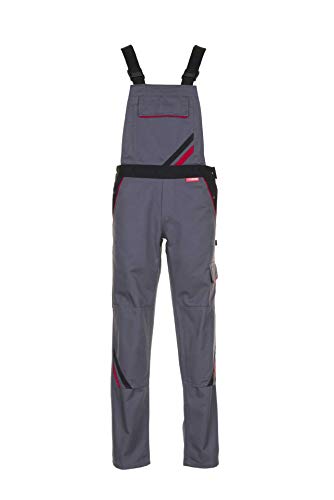 Planam 2339 Damen Latzhose Highline Schiefer/schwarz/rot (40, Schiefer/schwarz/rot) von Planam