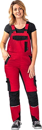 Planam Norit Damen Latzhose rot schwarz Modell 6537 Größe 34 von Planam