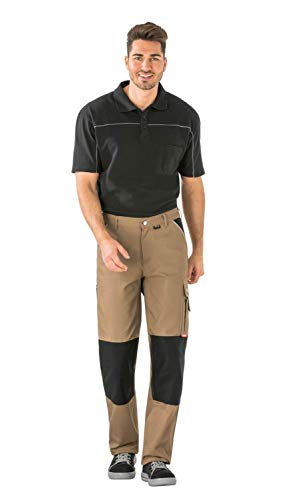 Planam 2125 Canvas 320 Bundhose - Optimale Sicherheit und Komfort - Farbe: Beige/Schwarz - Größe: 25 von Planam